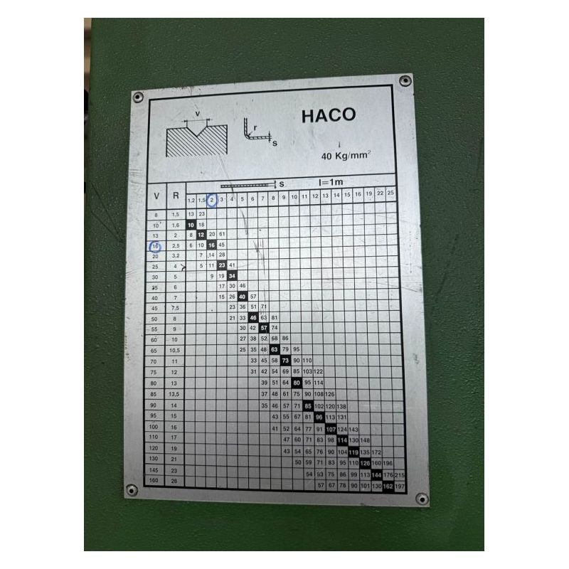 Apkant preša HACO PPB 30100, 3000 mm x 100T Cijena