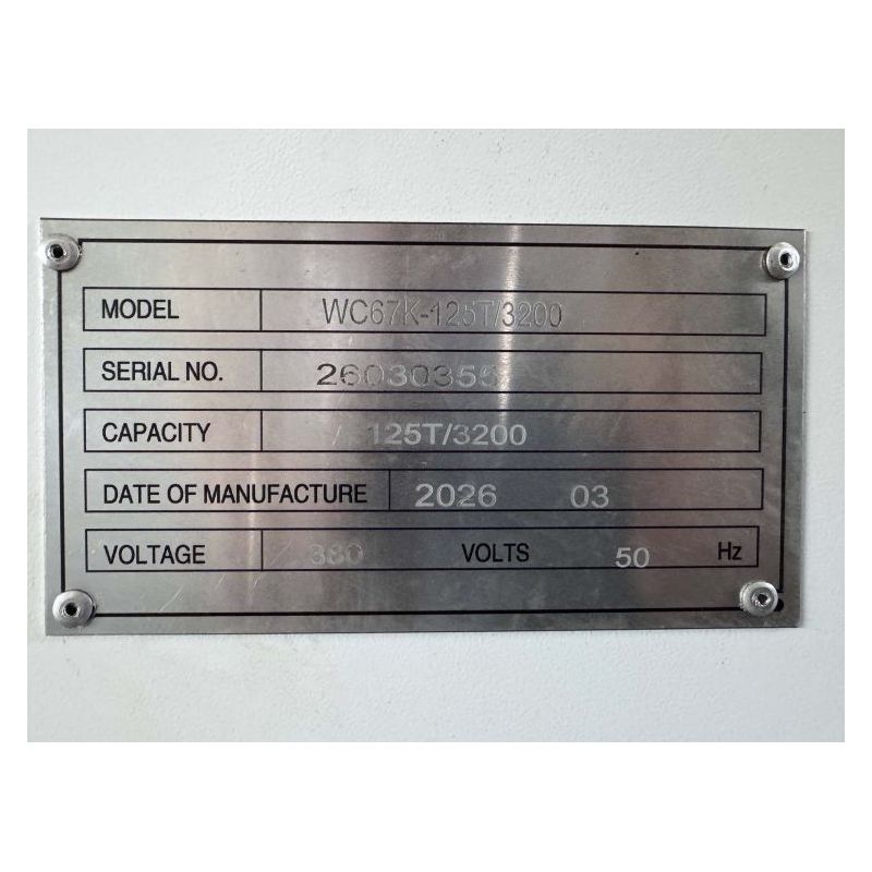 Apkant preša HID. WC67K-125t/3200 mm, E310P, NC Cijena