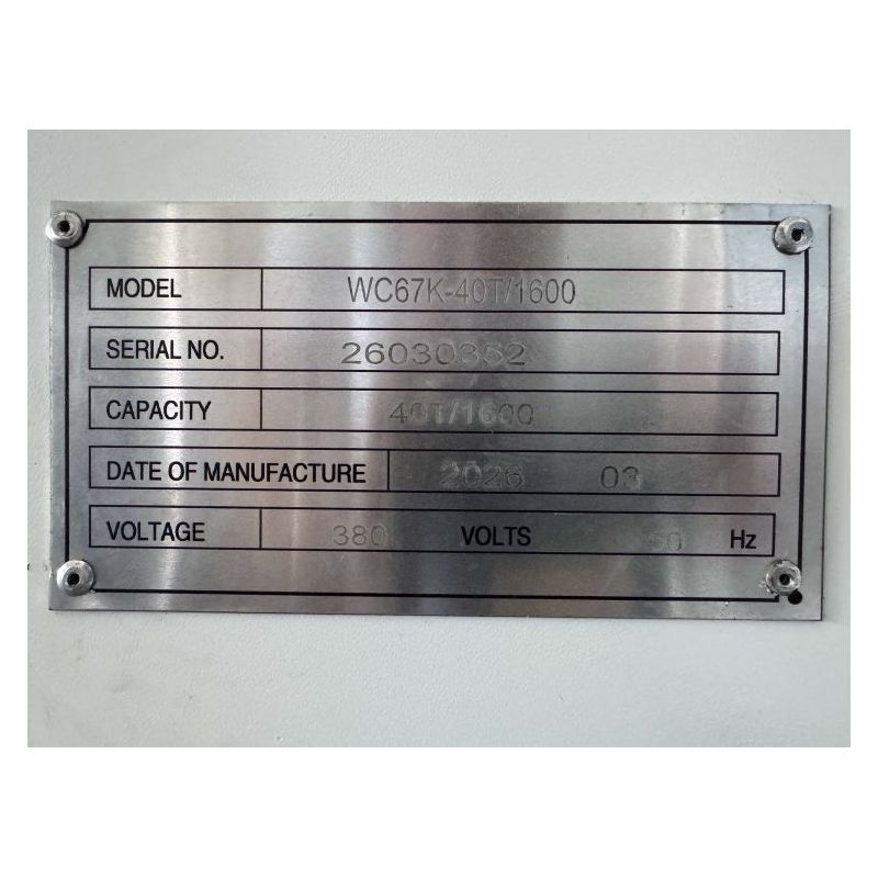 Hidraulična apkant preša WC67K-40t/1600 mm, E310P, NC Cijena