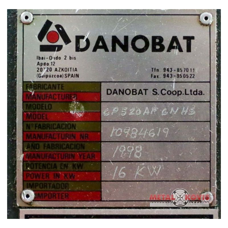 Automat pila DANOBAT CP520 AF CNHS Cijena