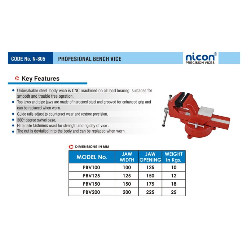 Bravarski škripac PBV150, nicon Cijena