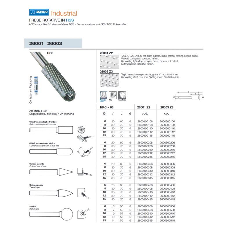 HSS rotary files 8mm Z2 Price