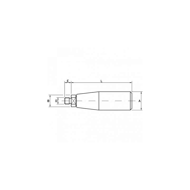 Cylindrical revolving handles in duroplast male thread and predisposition for lo Price