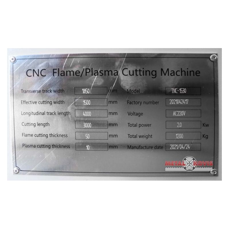 CNC plazma rezač KRRASS TNC-1530 s LGK-100IGBT Cijena