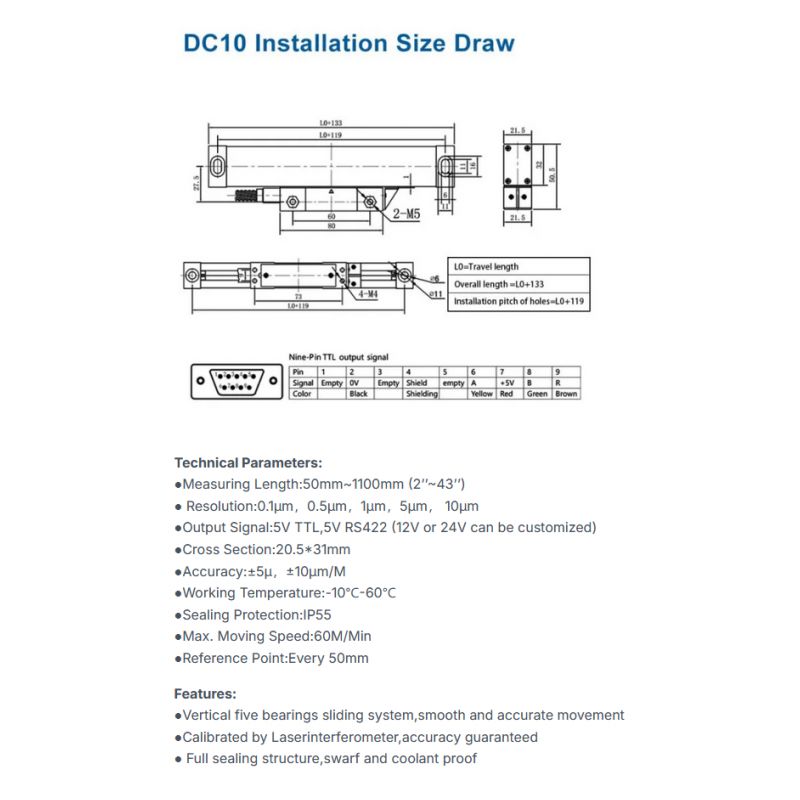 Digitalna mjerna letva DC10-670, L=670 mm, Ditron Cijena