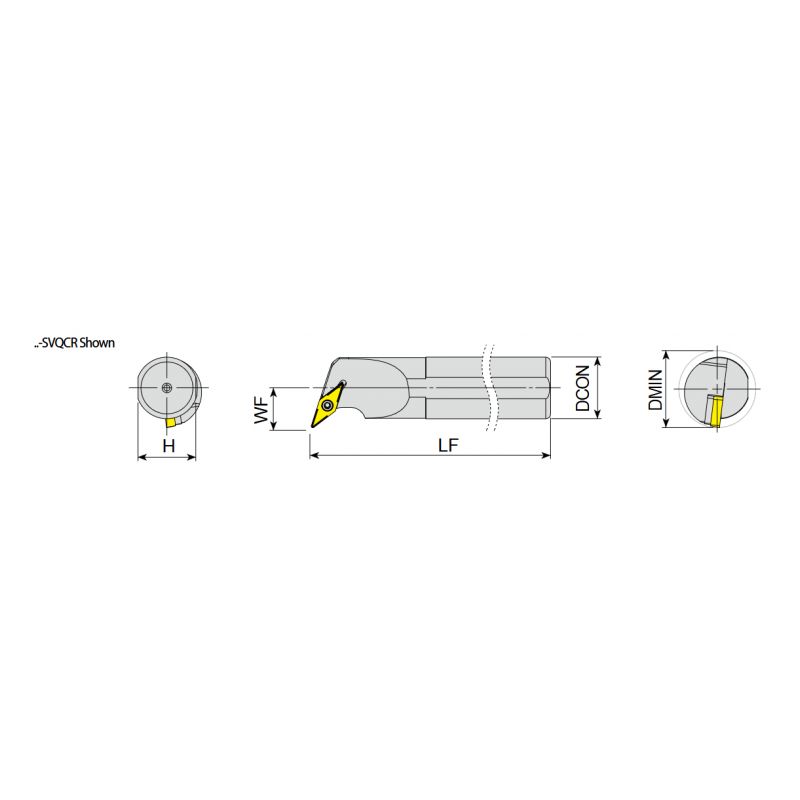 Držač pločice za tokarenje S25S SVUCR 16, YG-1 Cijena