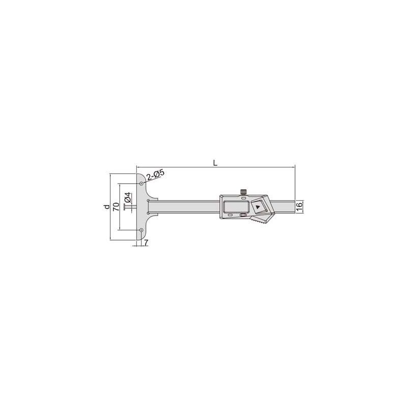 Dubinomjer digitalni s ticalom, 0-120 mm, Insize Price
