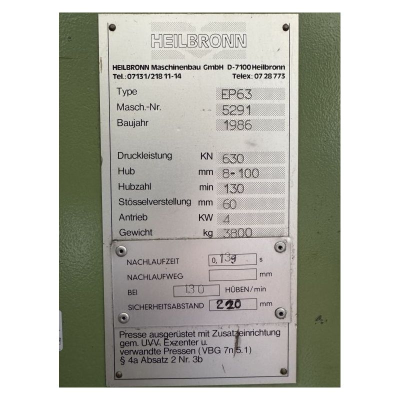 Ekscentar preša 63t Cijena