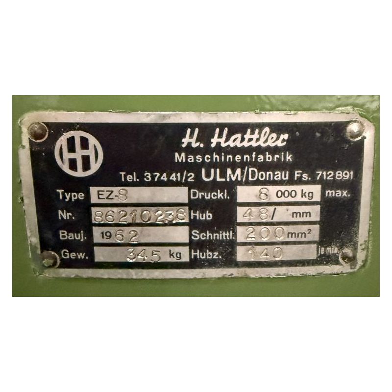 Ekscentar preša Hattler EZ-8 Cijena