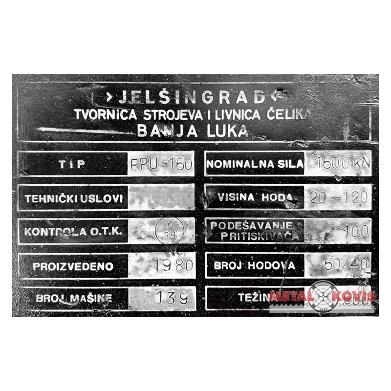 Jelsingrad EPU-160 Eccentric press Price