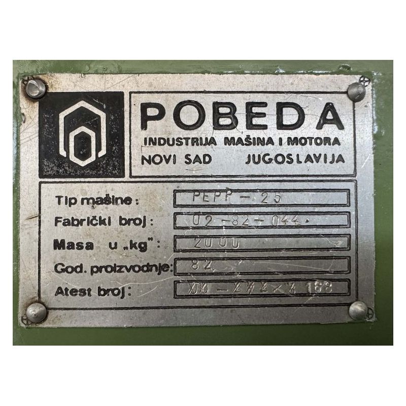 Ekscentar preša Pobeda PEPP-25, 25 t, sa zračnim okidanjem Price