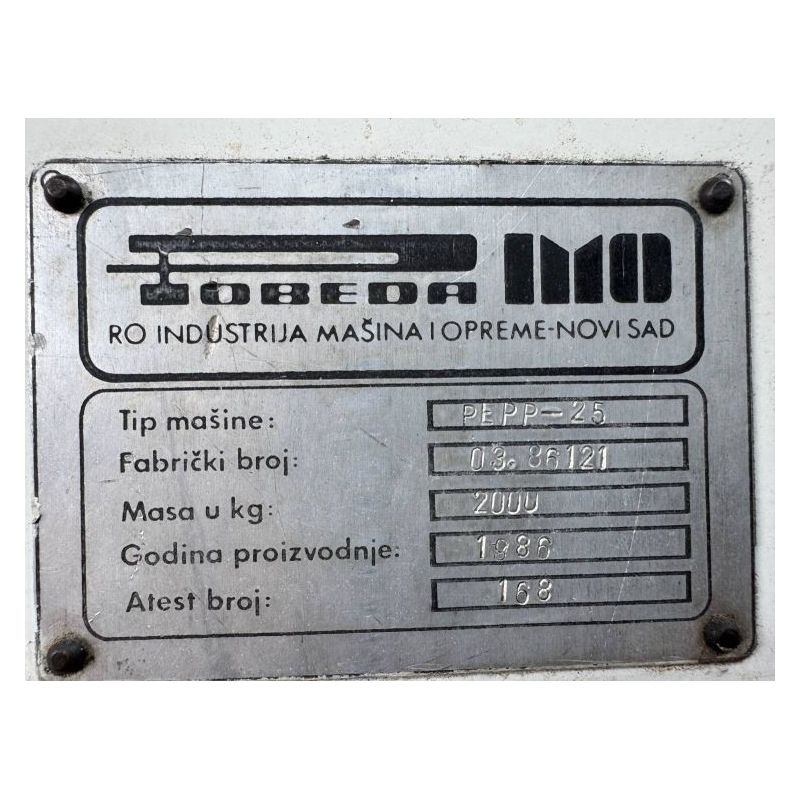 Ekscentar preša Pobeda, PEPP-25, 25t, zračno okidanje Cijena