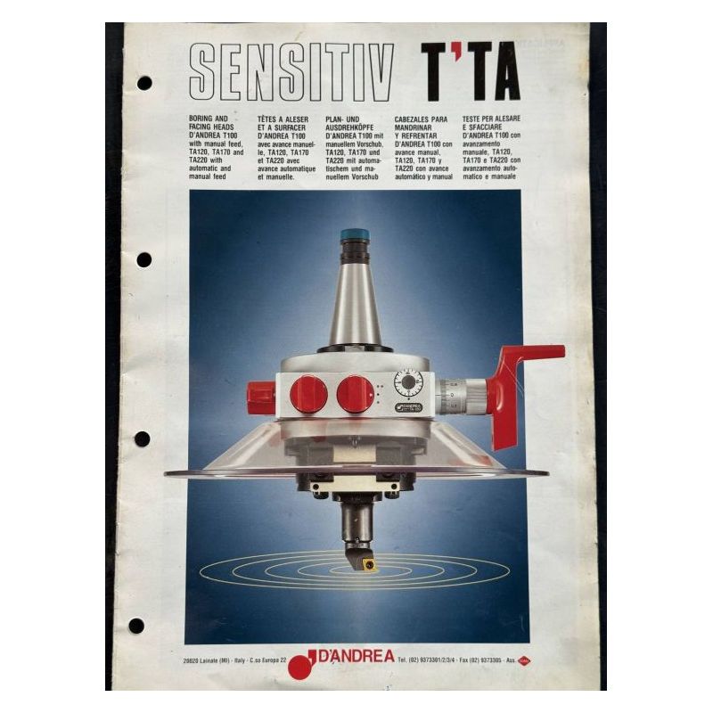 Glava za istokarivanje D’Andrea TA120, ima posmak, može raditi kanal za zegere Cijena