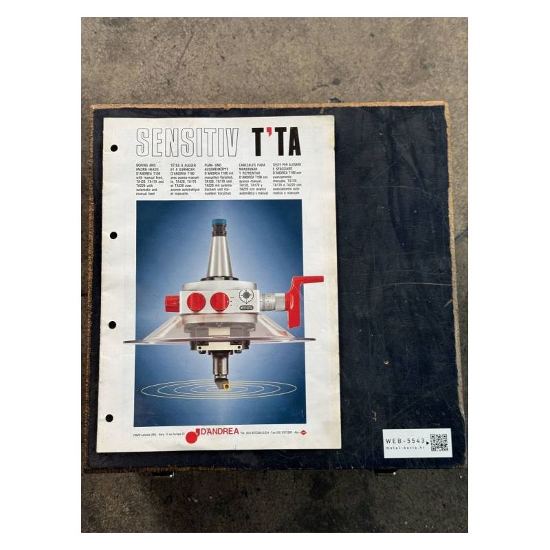 Glava za istokarivanje D’Andrea TA120, ima posmak, može raditi kanal za zegere Cijena