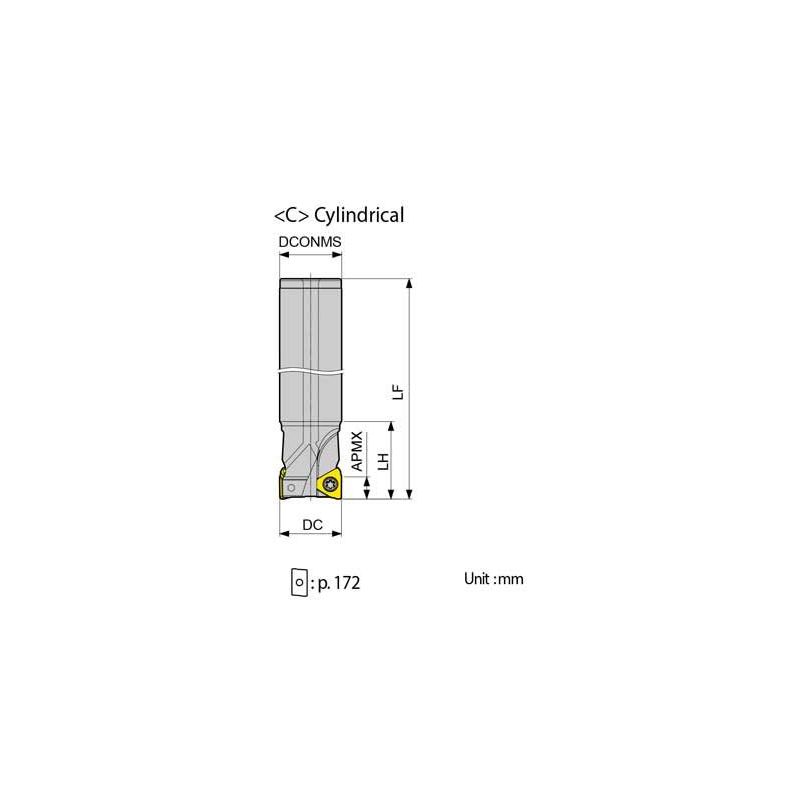 Milling head E90-TP11-D32Z4W32-L110, YG-1 Price