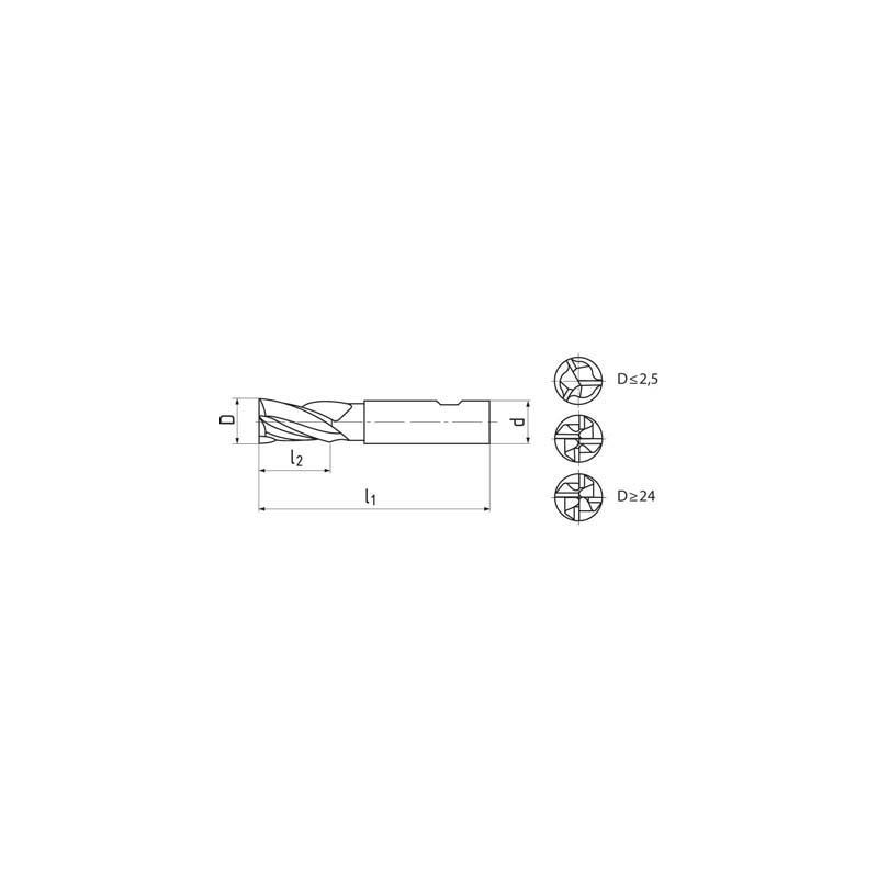 Glodalo Ø10 mm 4P, DIN 844K, HSSCo8, N, ZPS Cijena