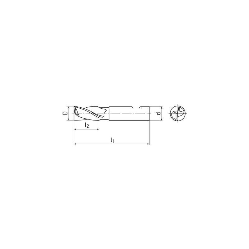 Glodalo Ø8 mm 2P, DIN 327K, HSSCo8, TiAlN, N, ZPS Cijena