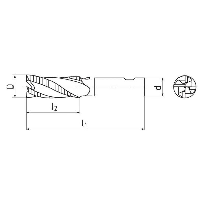 Glodalo grubo, produženo TM Ø16 mm 4P, DIN 844, HSSCo8, TIALN, ZPS Cijena