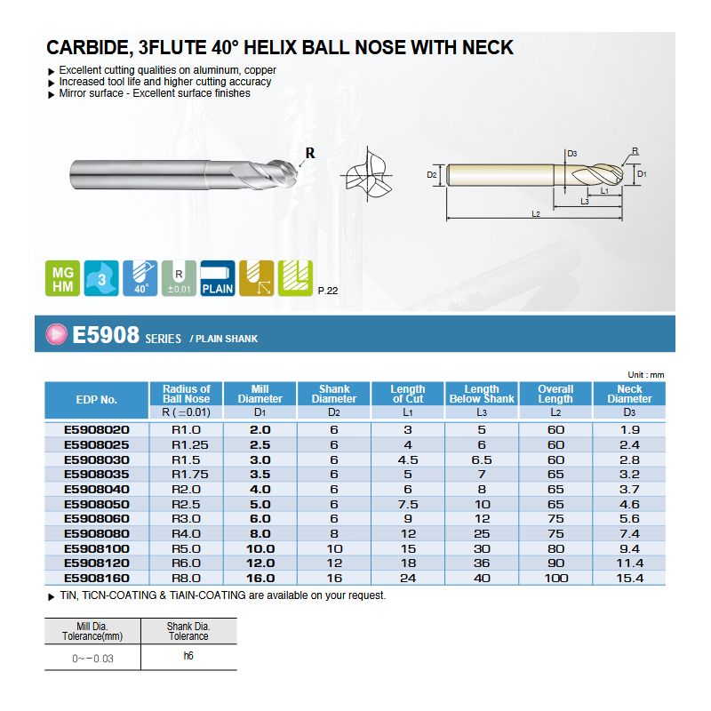 Glodalo TM R2/Ø4 mm, 3P, YG-1 Cijena