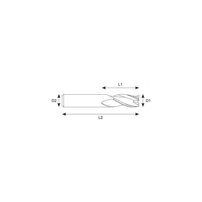 Glodalo TM Ø10,0 mm, 2 pera, produženo L=72 mm, DIN6527, TiAIN, YG-1 Cijena