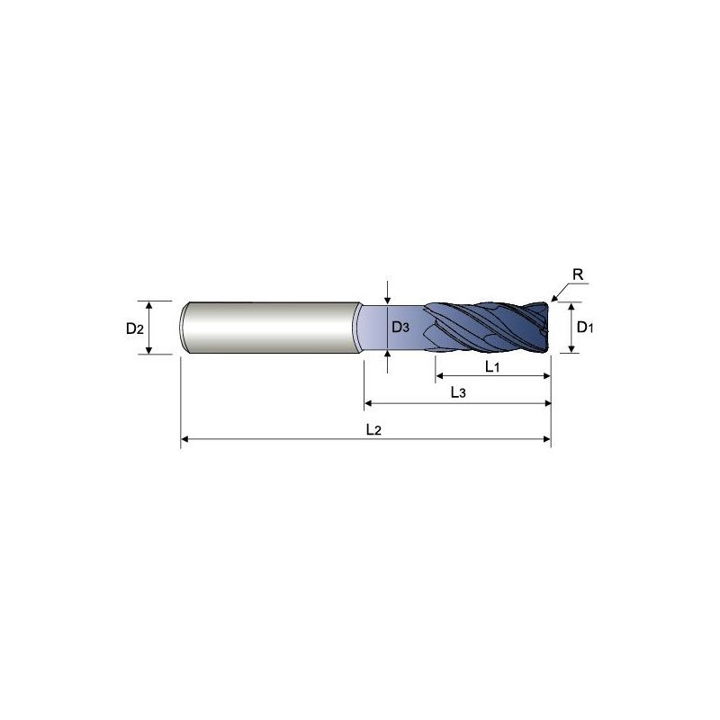Glodalo TM ⌀10 mm, R0.5, 4P, Flat, TitaNox-Power, YG-1 Cijena