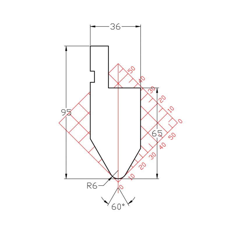 Gornji alat za savijanje 10.13/60 x 835 mm R=6.0 mm Cijena