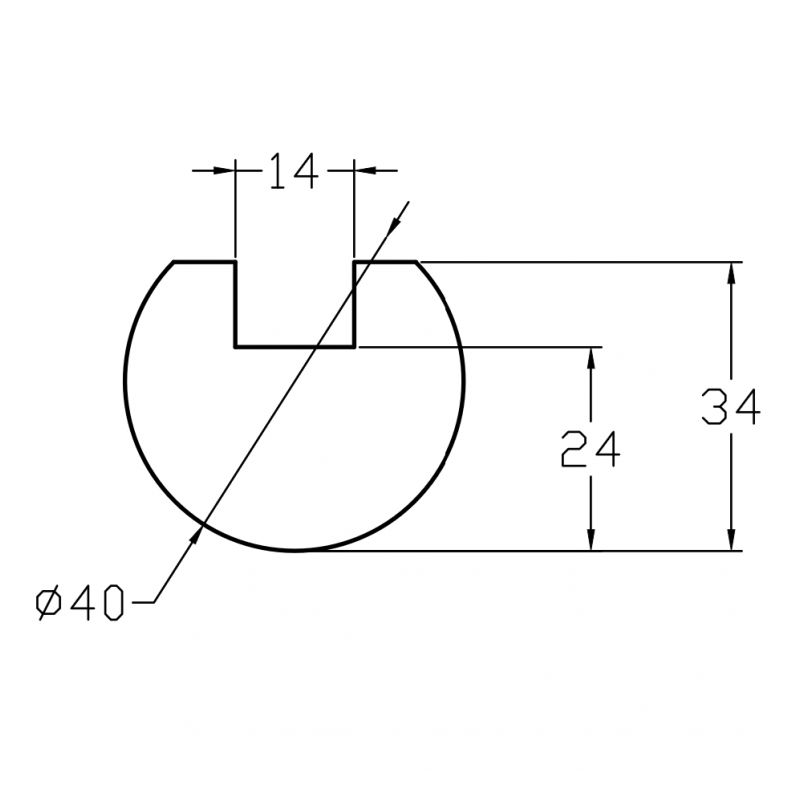 Gornji alat za savijanje 40.09 x 835 mm D=40.0 mm Cijena