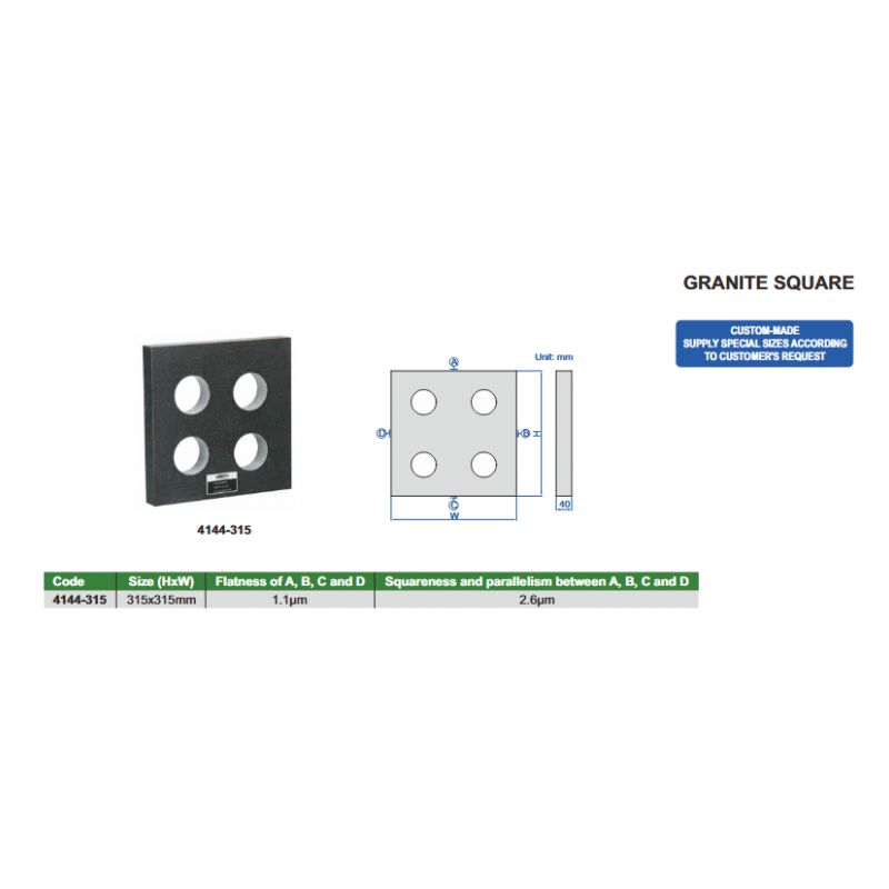 Granitni kvadrat, 315×315 mm Cijena