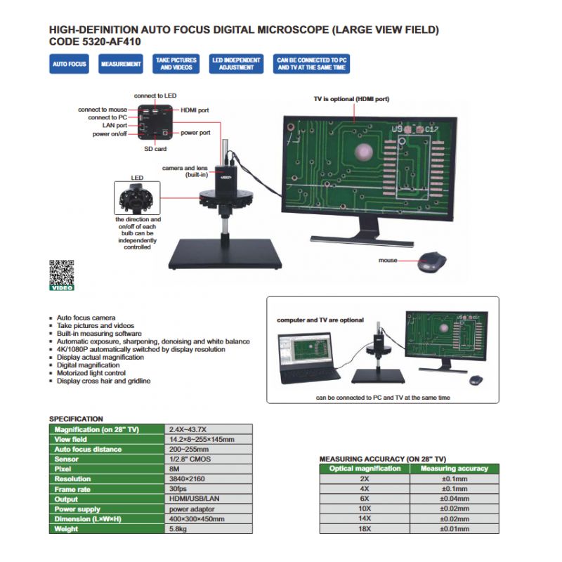 Mikroskop digitalni 4K Auto-Focus, Insize Cijena