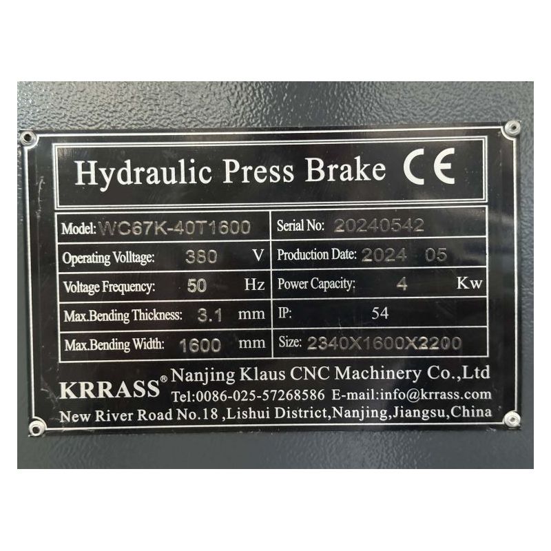 Press Breke WC67K-40t/1400 mm, E300, NC Price