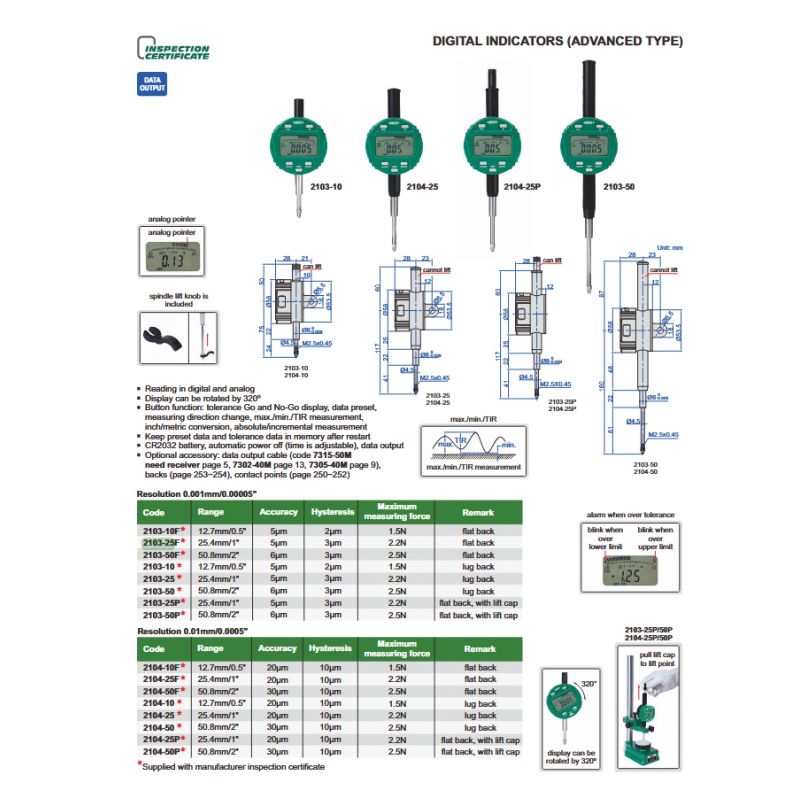 Mjerni sat - digitalni, 0-25 mm, Insize Cijena