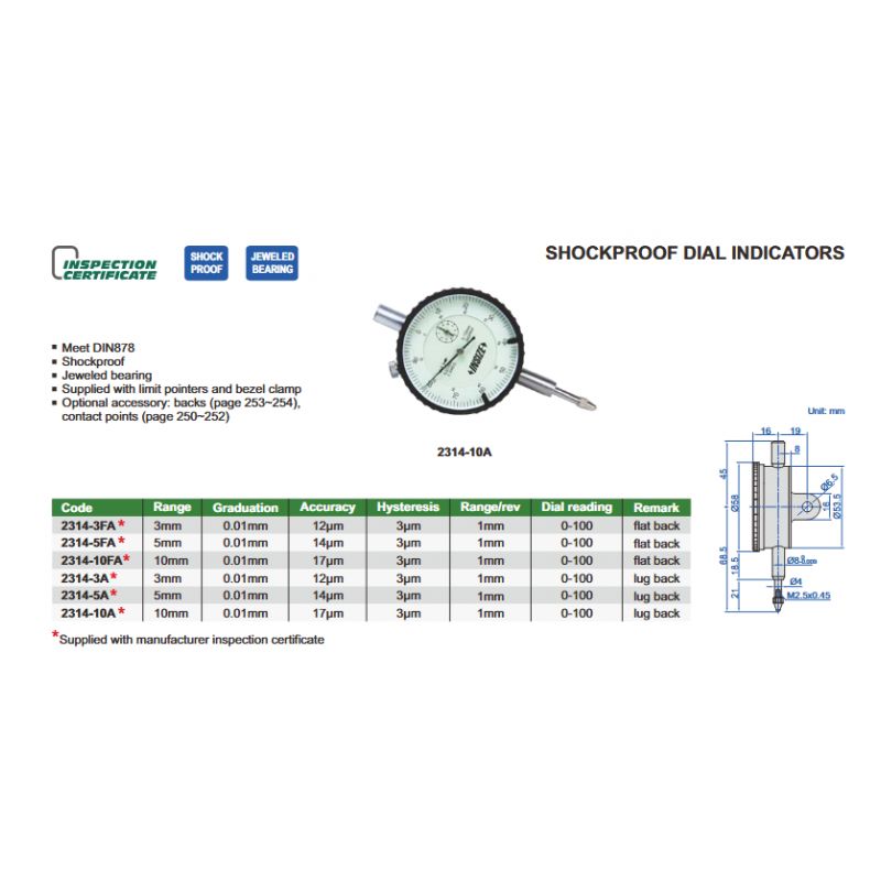 Komparator 0-5 mm, 0.01 mm, Insize Cijena