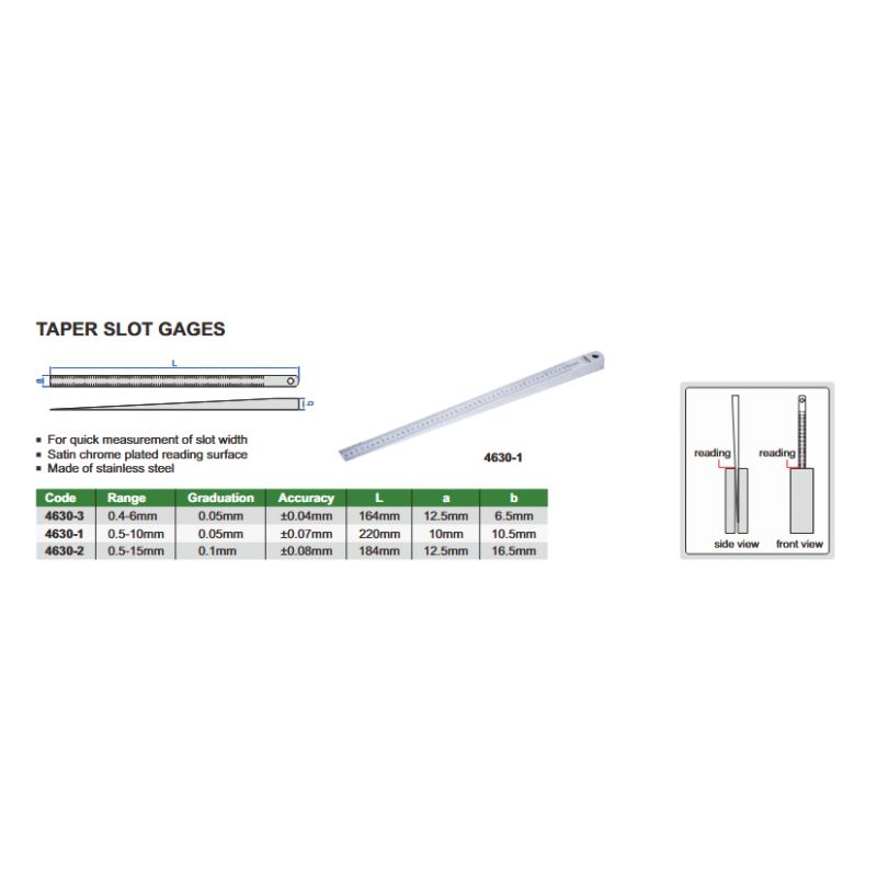 Kontrolni klin 0.4-6 mm, Insize Cijena