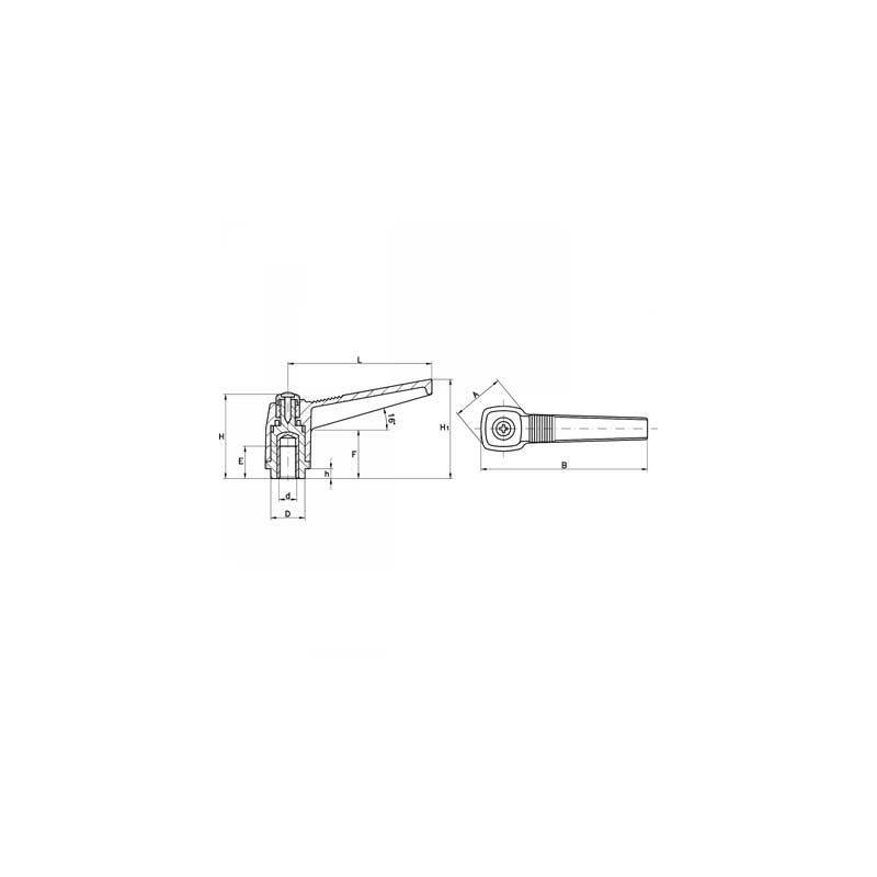 Clamp levers with male thread WRK - M10 80mm, Link Price