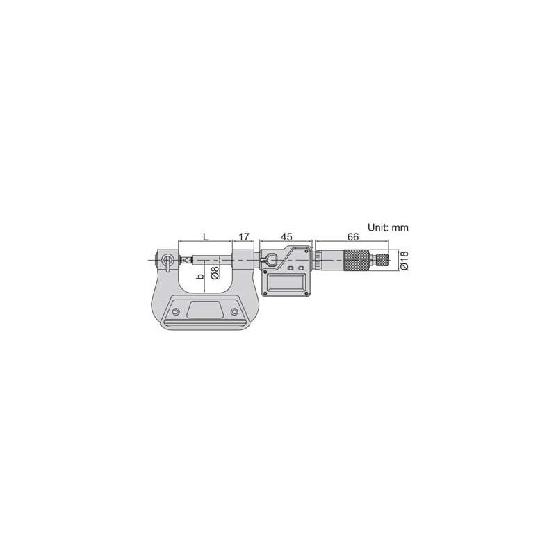 Mikrometar za mjerenje navoja - set - vanjski, digitalni, 0-25 mm, Insize Price
