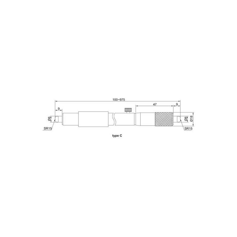 Štapni mikrometar za unutarnje mjerenje, 350-375 mm - 0,01mm, Insize Price