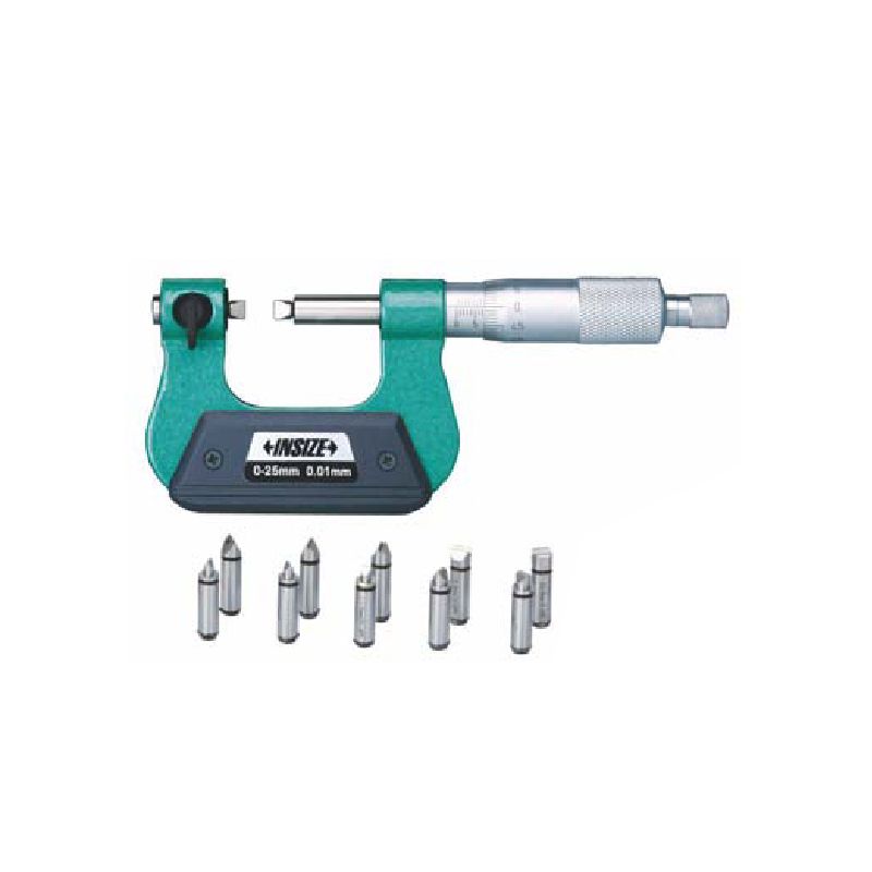 Mikrometar vanjski za mjerenje navoja 0-25 mm 0.01mm, Insize Cijena