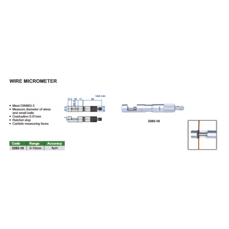 Mikrometar za mjerenje debljine žica, 0-10 mm Cijena