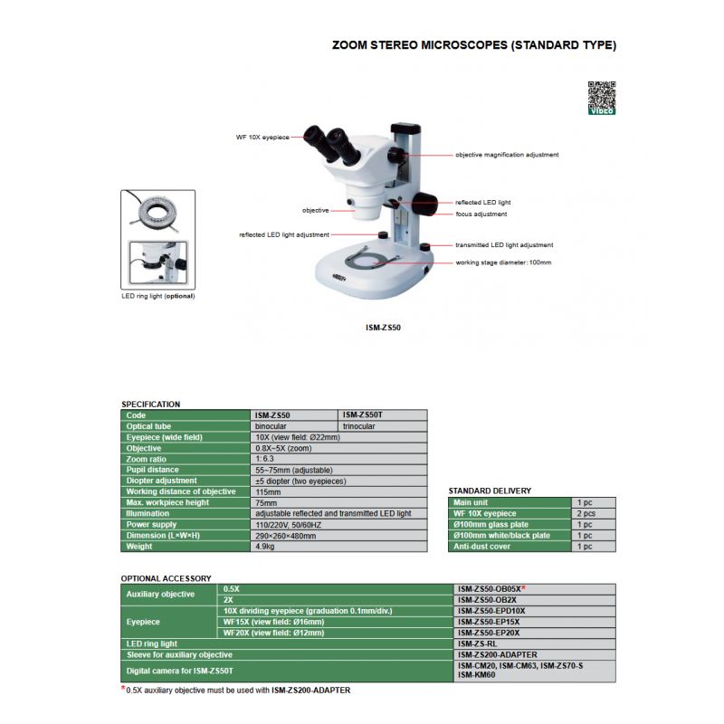 Mikroskop ISM-ZS50T, Insize Cijena