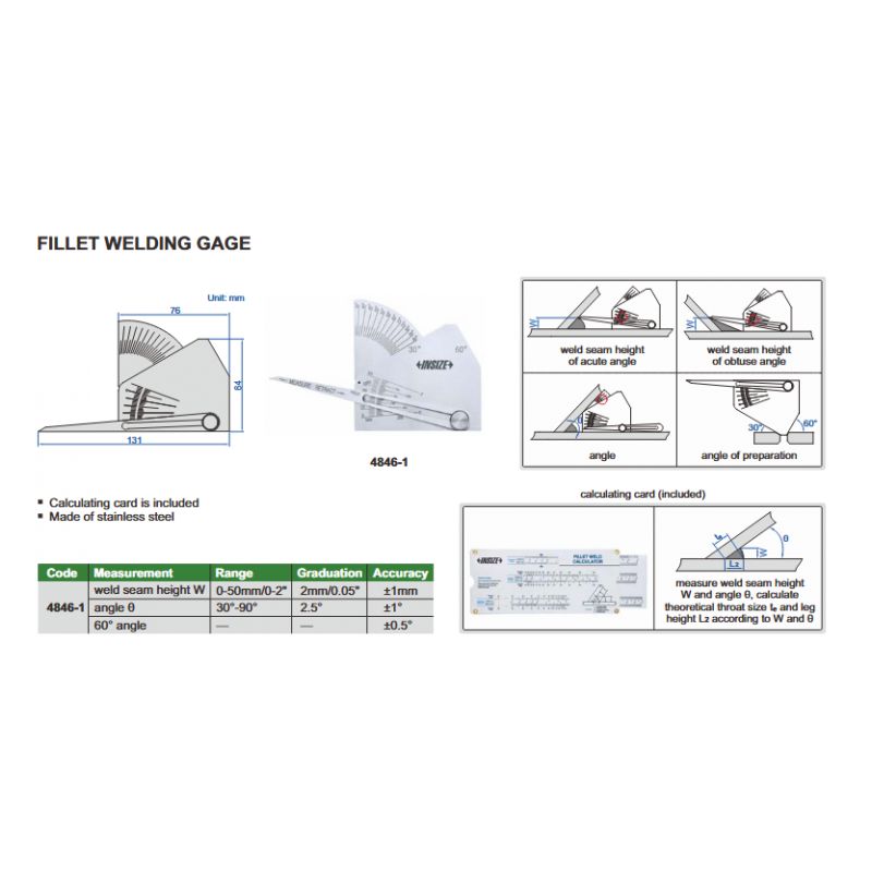 Mjerilo zavara 4846-1, Insize Cijena
