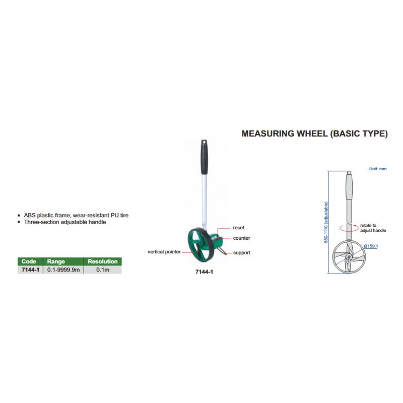 Mjerni kotač Basic 0.1-9999.9m 0.1m, Insize Cijena