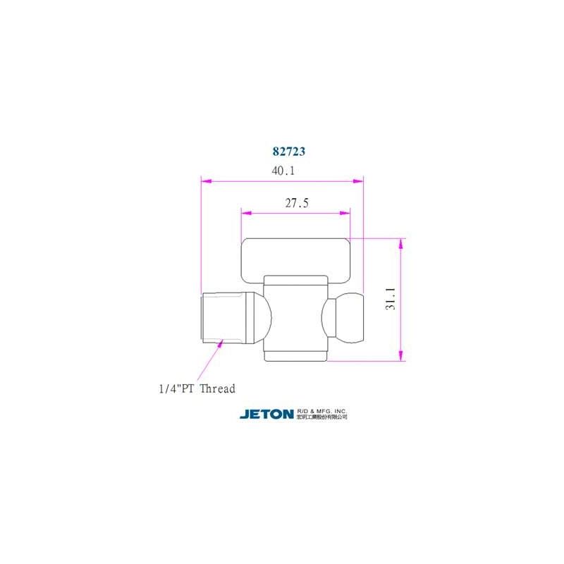 Muški priključni ventil 1/4”, set, 2 kom, JETON Cijena