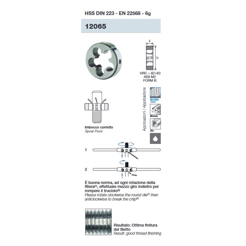 Nareznica MF12x0,75, HSS-G, Krino Cijena