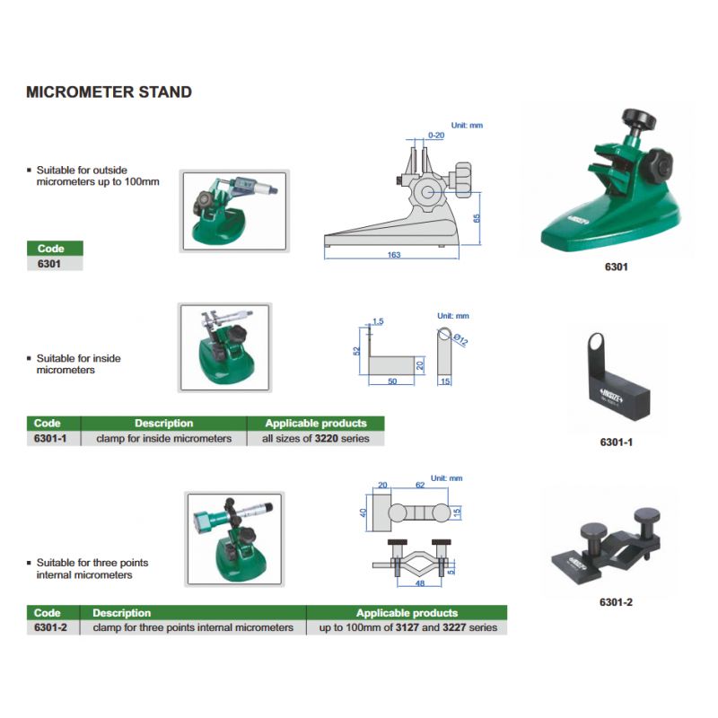 Nosač za mikrometar za mjerenje u 3 točke, Insize Cijena