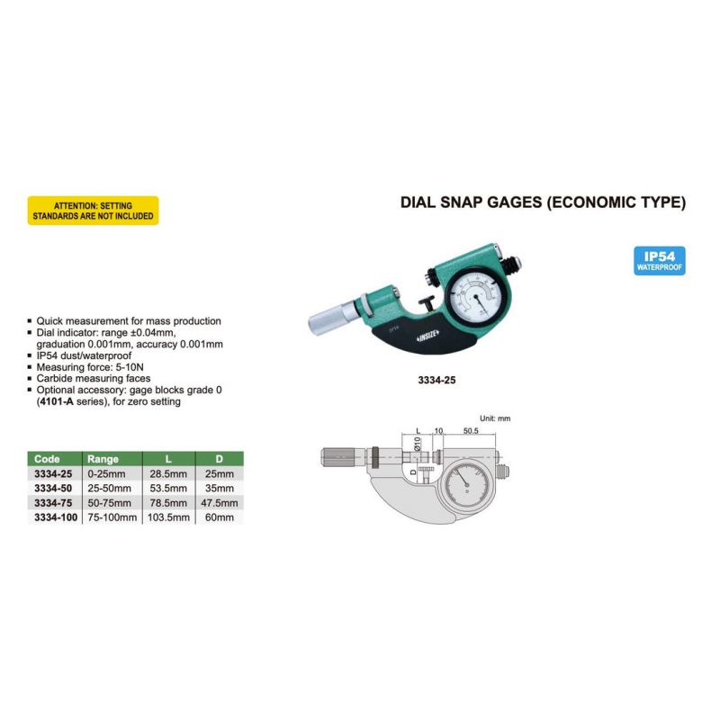 Pasometar 0-25 mm, 0.001 mm, Insize Cijena