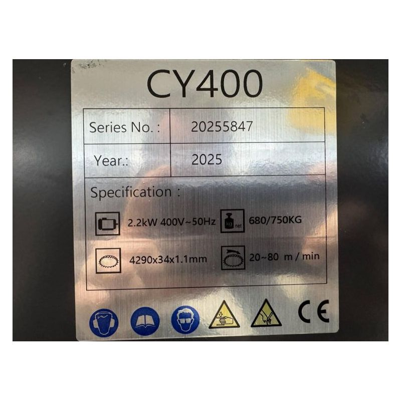 Tračna pila za metal CY400, poluautomatska Cijena