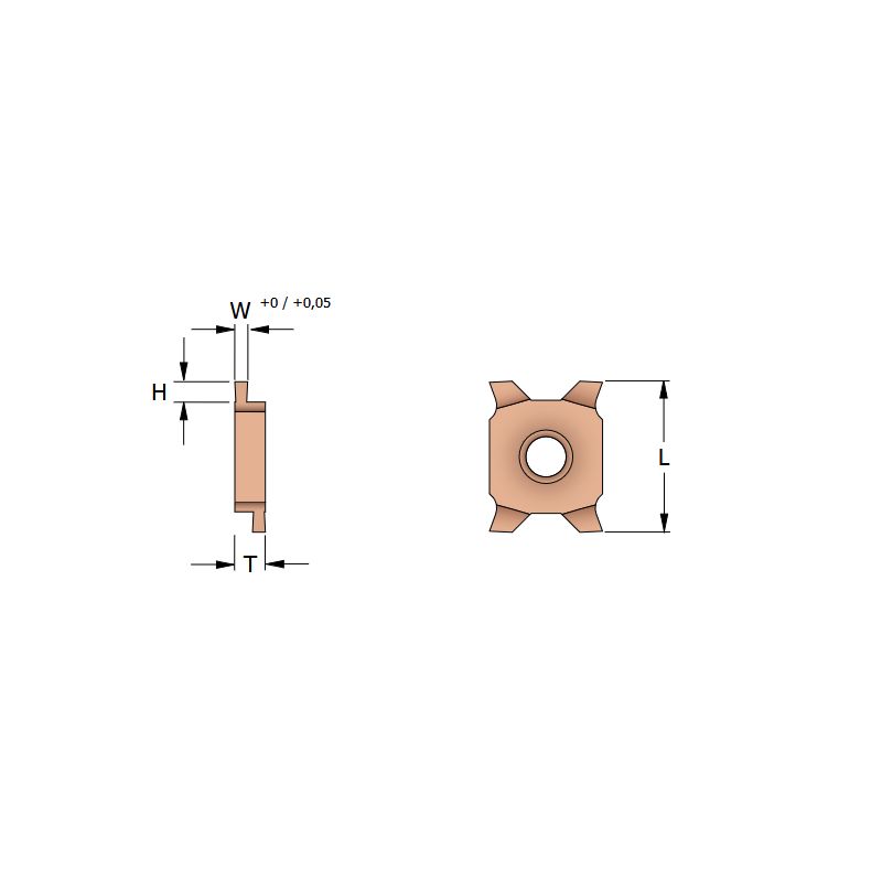 Grooving insert, FourCut 12ER_1.5SQ_LC Price