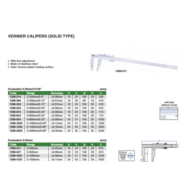 Pomično mjerilo 0-200 mm, Insize Cijena