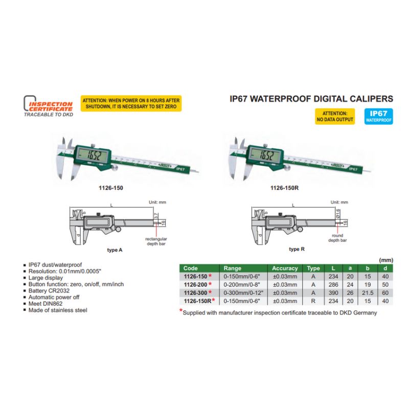 Waterproof Digital Caliper 0-150mm 0.01mm Price