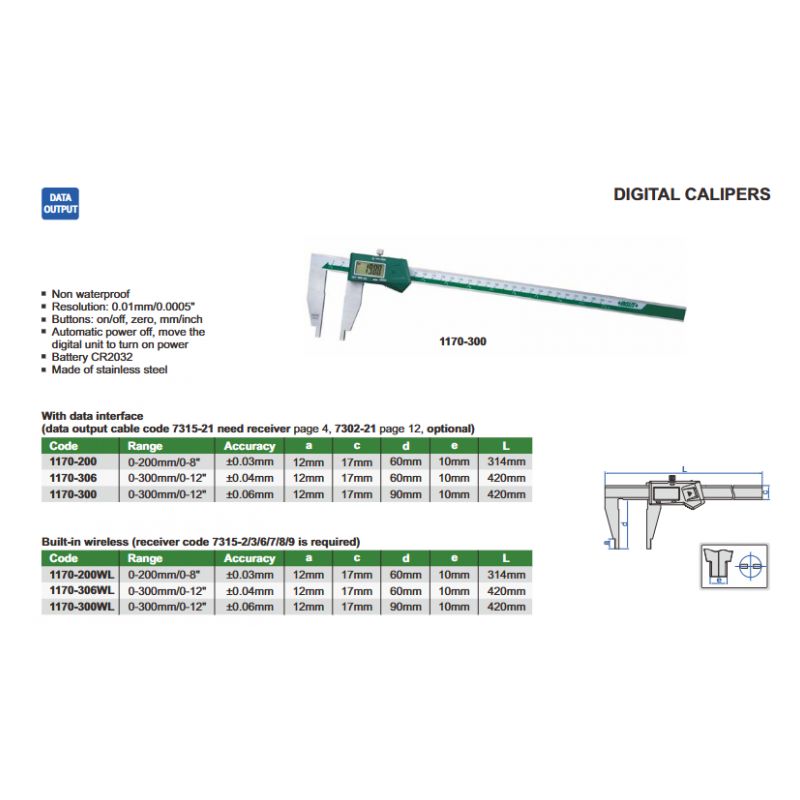 Pomično mjerilo (1170) - digitalno, 0-200 mm Cijena